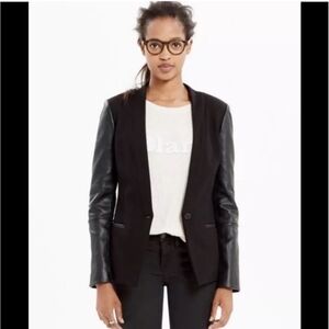Madewell Black Leather Blazer/Jacket